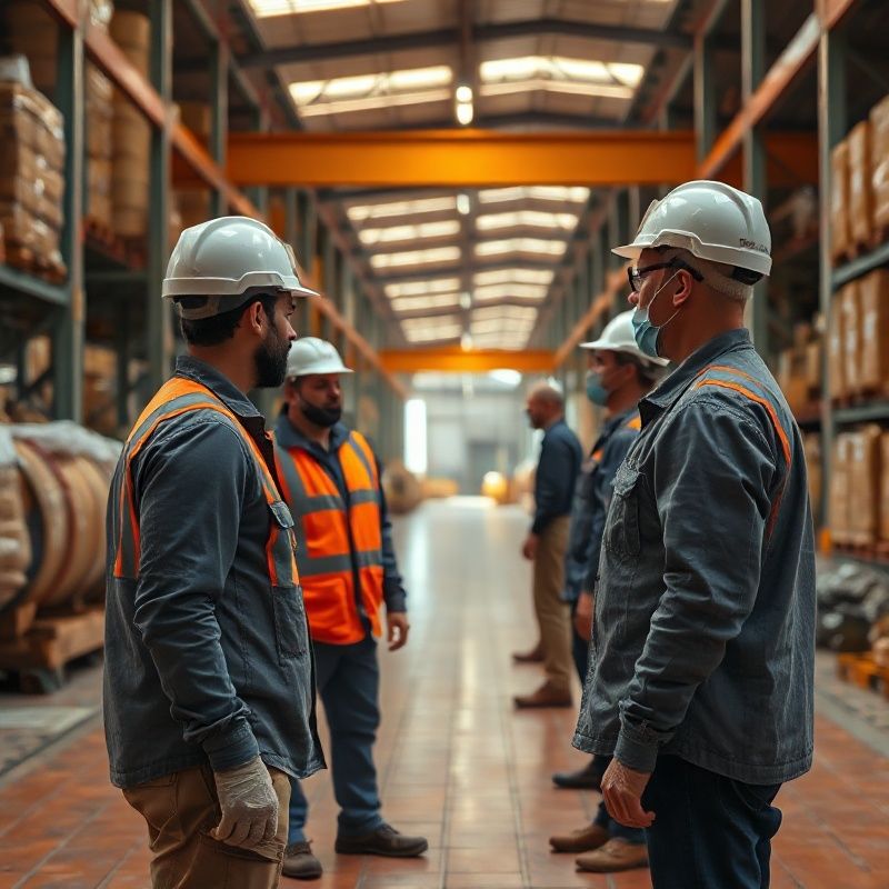 Trabajadores en una instalación logística del puerto de Valencia